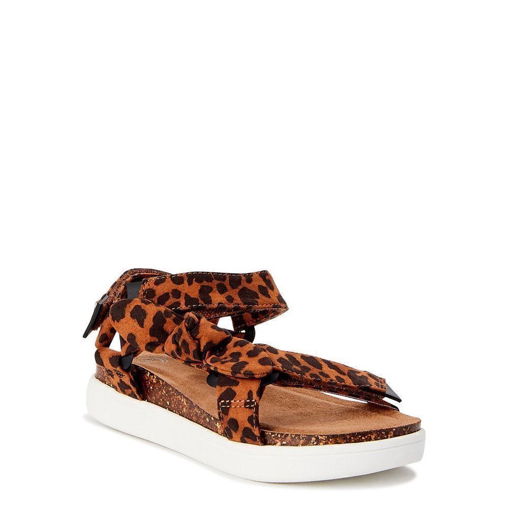 Leopard Flatform Sandals - Picture 2 of 9